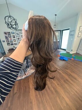 Women's Long Wavy Hairpiece - Dark Brown